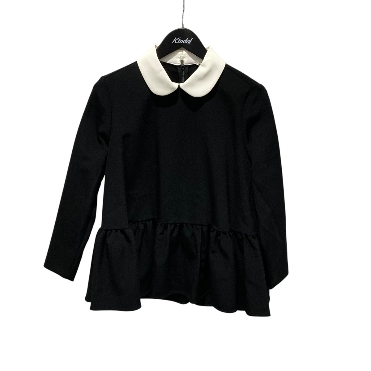 yori ラウンドカラードレスブラウス　白襟　ブラック　34 yori ラウンドカラードレスブラウス 白襟 ブラック 34 yori ラウンド