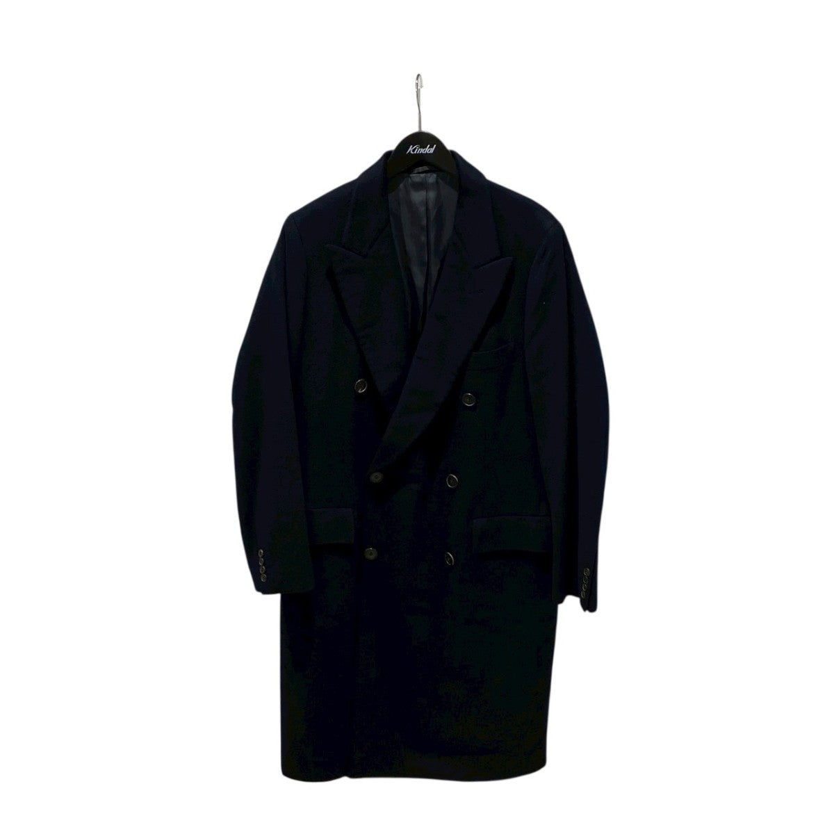 HERMES(エルメス) CASHMERE NAVY BLUE CASHMERE COATチェスターコート
