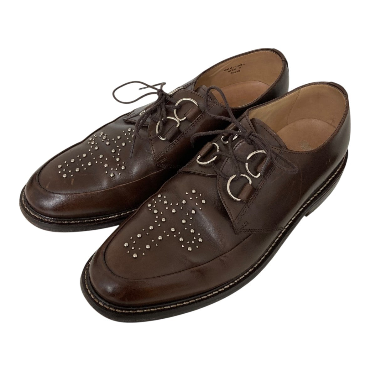 BURGUNDY スタッズドレスシューズレザーシューズGCB-0003