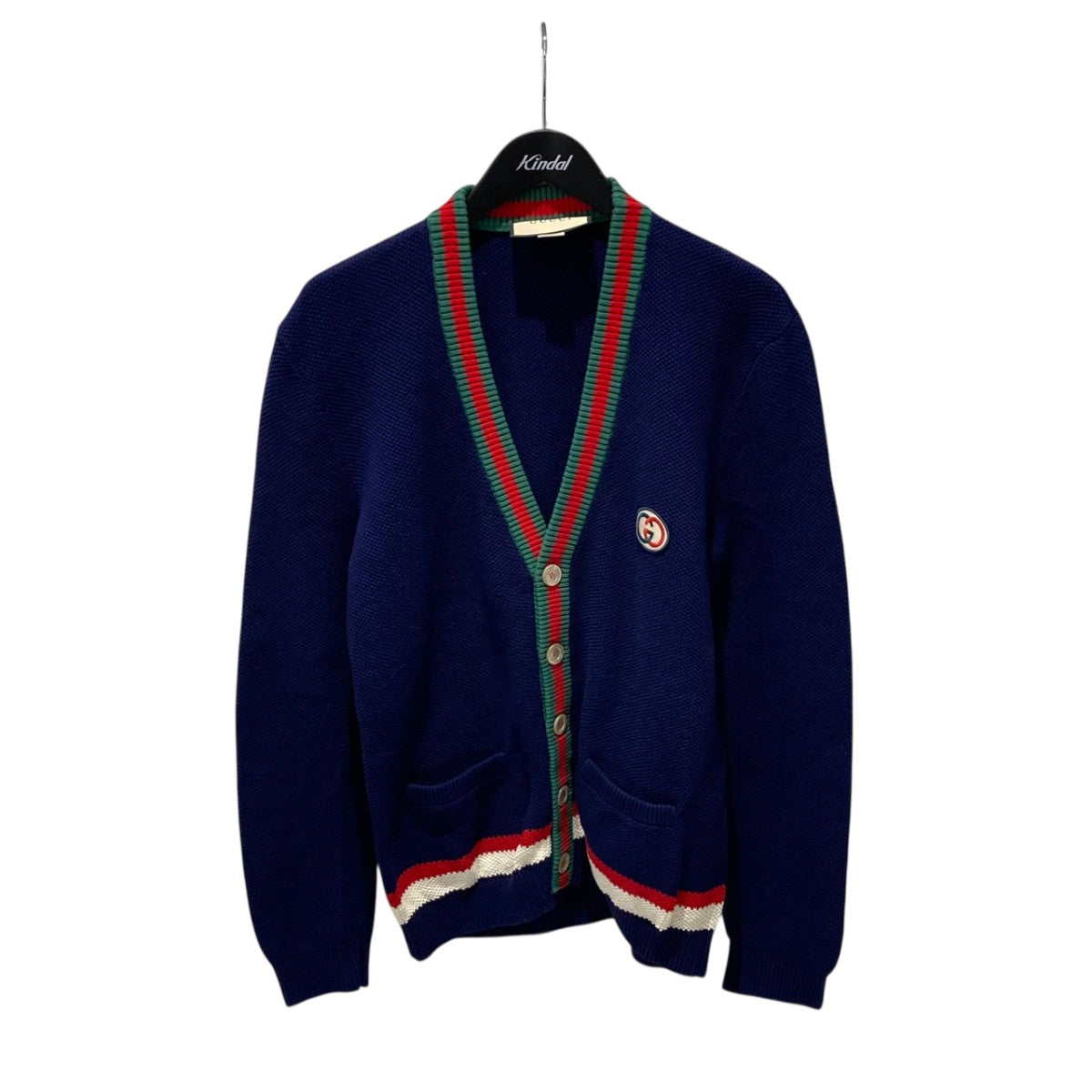 GUCCI(グッチ) インターロッキングG ロゴ刺繍 ウェブ シェリーライン