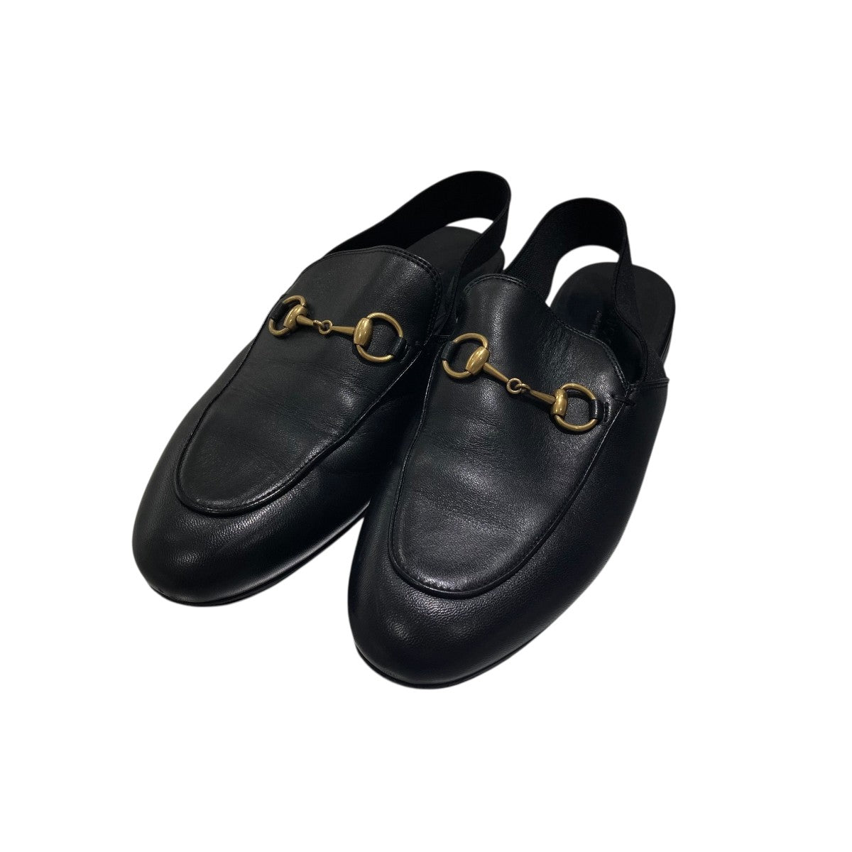 GUCCI(グッチ) ホースビットレザーサンダルミュール ブラック サイズ