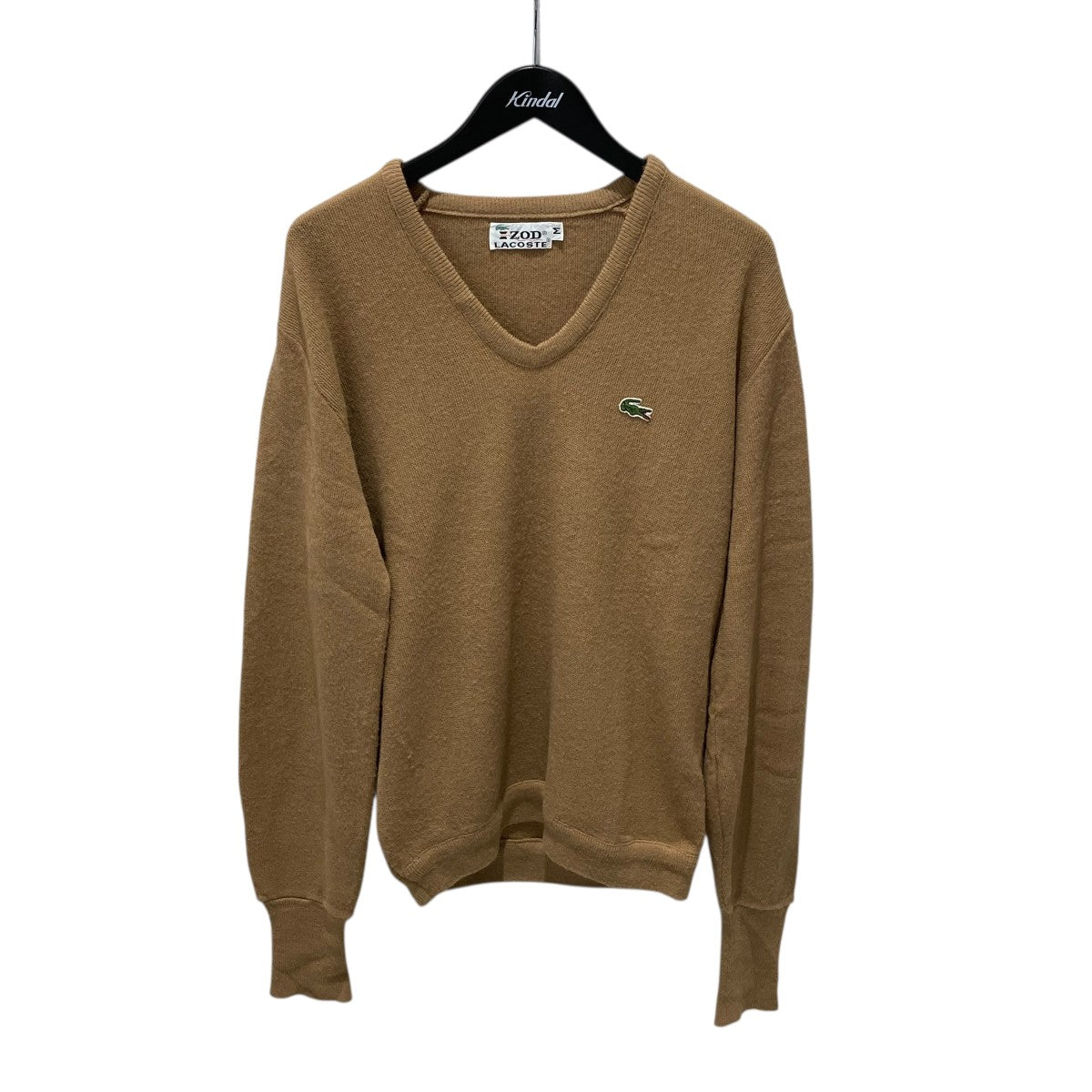 70s IZOD 糸巻きタグVネックニット
