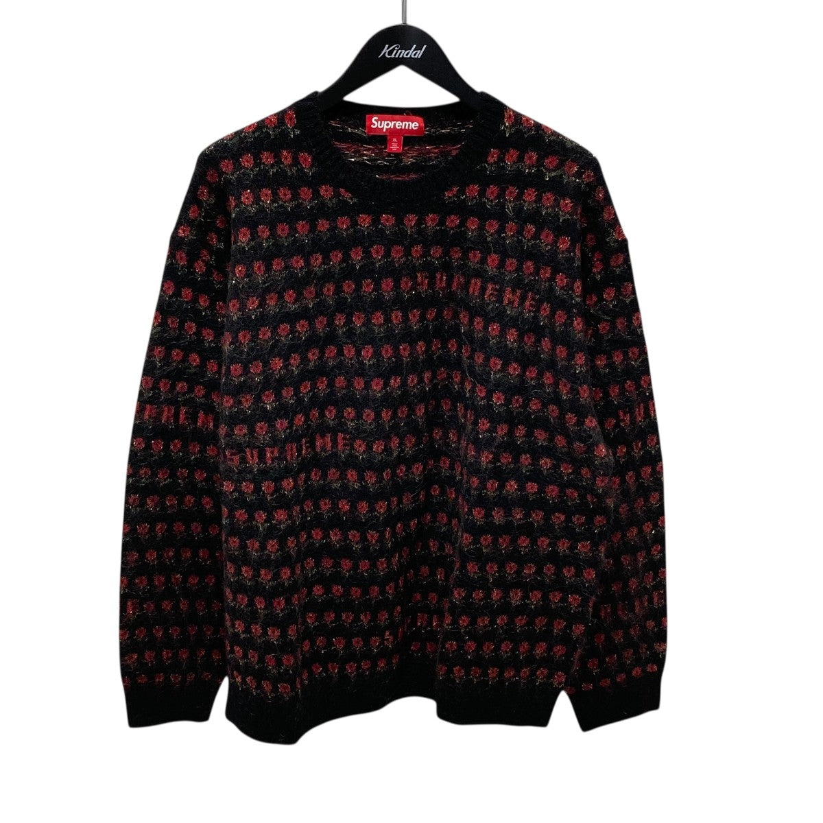 25AWFLOWERS METALLIC SWEATERクルーネックニット