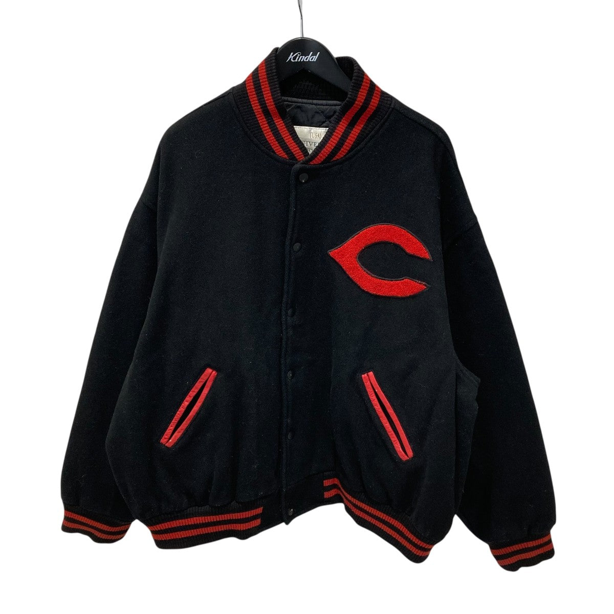 USED(ユーズド) 90s UNIVERSITY SPORTS APPARELスタジャン ブラック