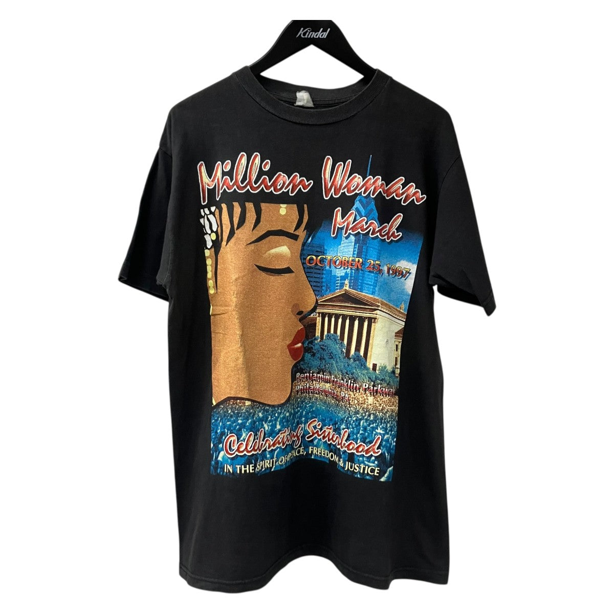 BAY CLUB(ベイクラブ) 90s MILLION WOMAN MARCH 1997Tシャツ ブラック