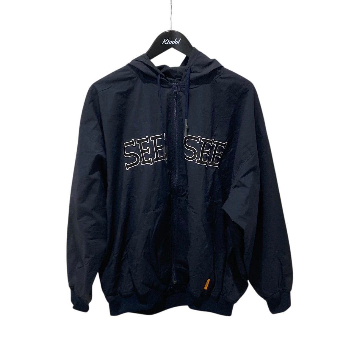 SEESEE パーカー SEESEE NYLON FULL ZIP HOODIEジップパーカー ネイビー サイズ XL
