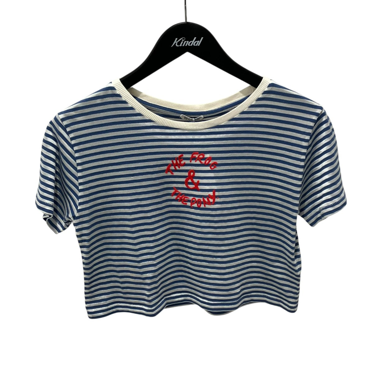 s*K様 BODE ボーダー シャツ BODE(ボーディ) Frog and Pony cropped flocked striped cotton-blend