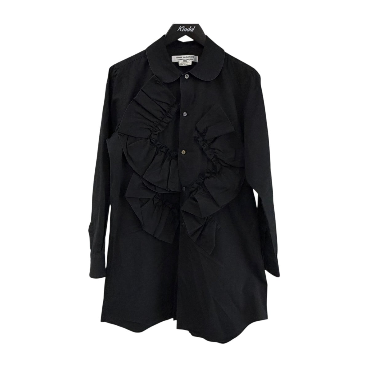 コムデギャルソンコムコムruffled neckline blouse BLACK Comme des Garcons Side Ruffle Shirt – Comme Please