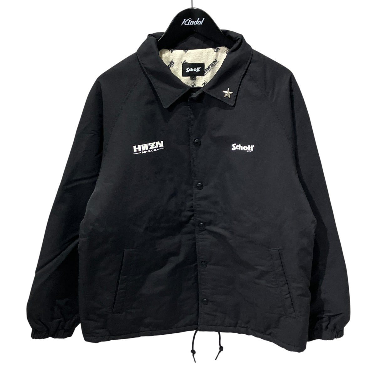 SCHOTT×HWZNBROSS コーチジャケット782-6152008 782-6152008 ブラック