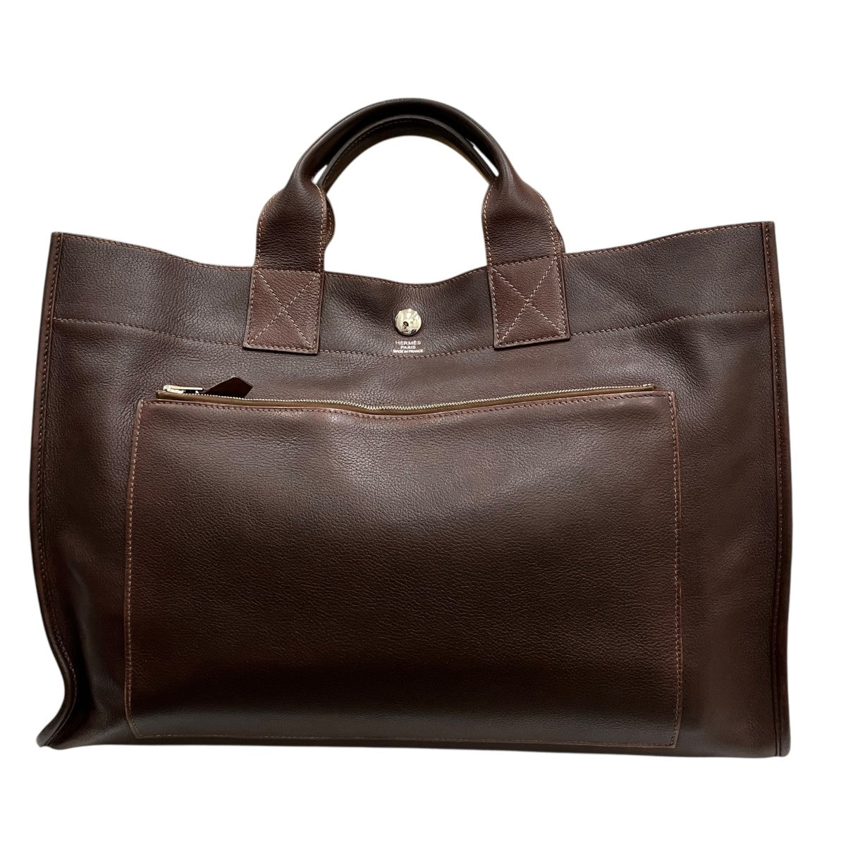 HERMES(エルメス) サックベルラン 40ハンドバッグ □K刻印 ブラウン
