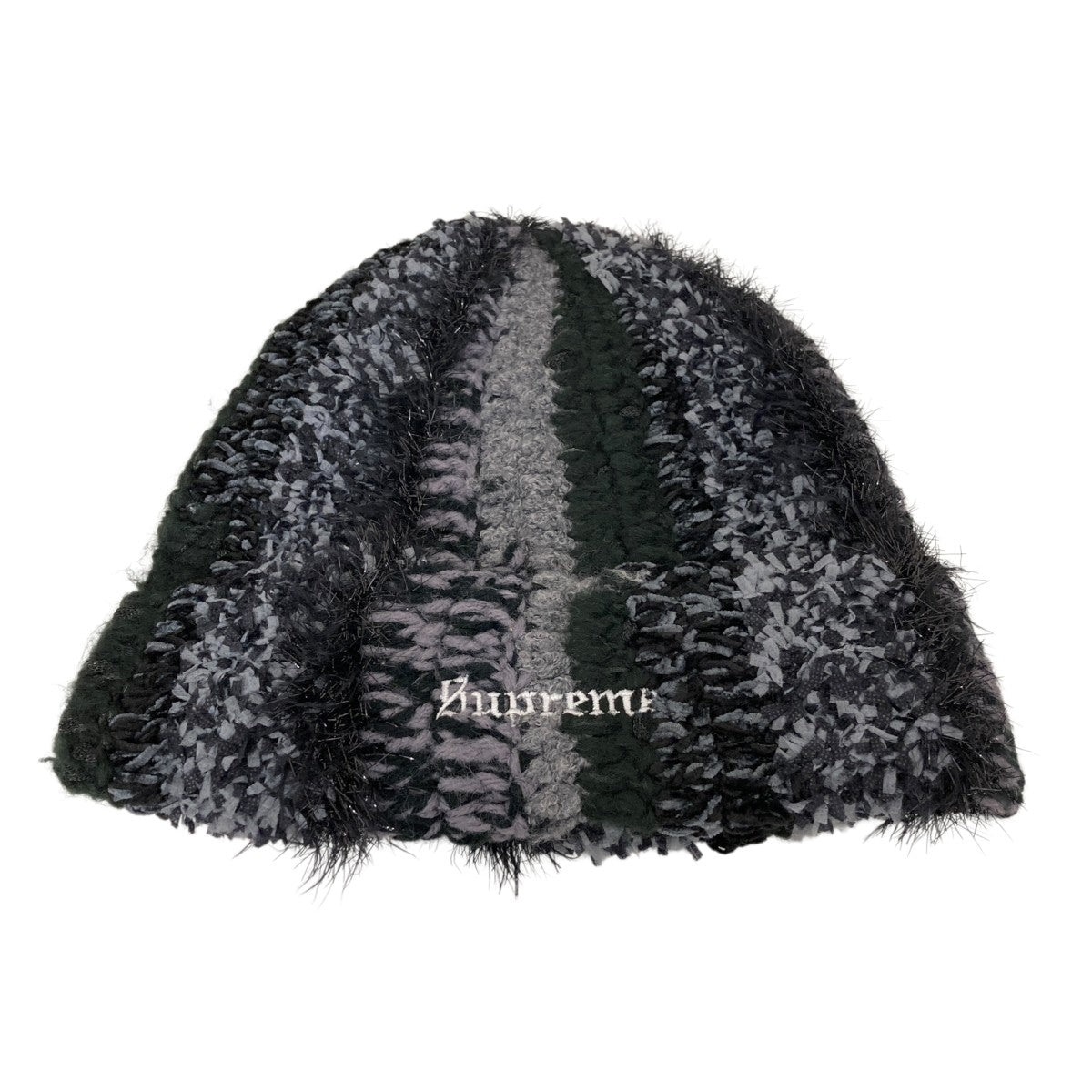帽子 Supreme Tinsel Stripe Beanie Supreme(シュプリーム) TINSEL STRIPE BEANIEニットキャップ ブラック