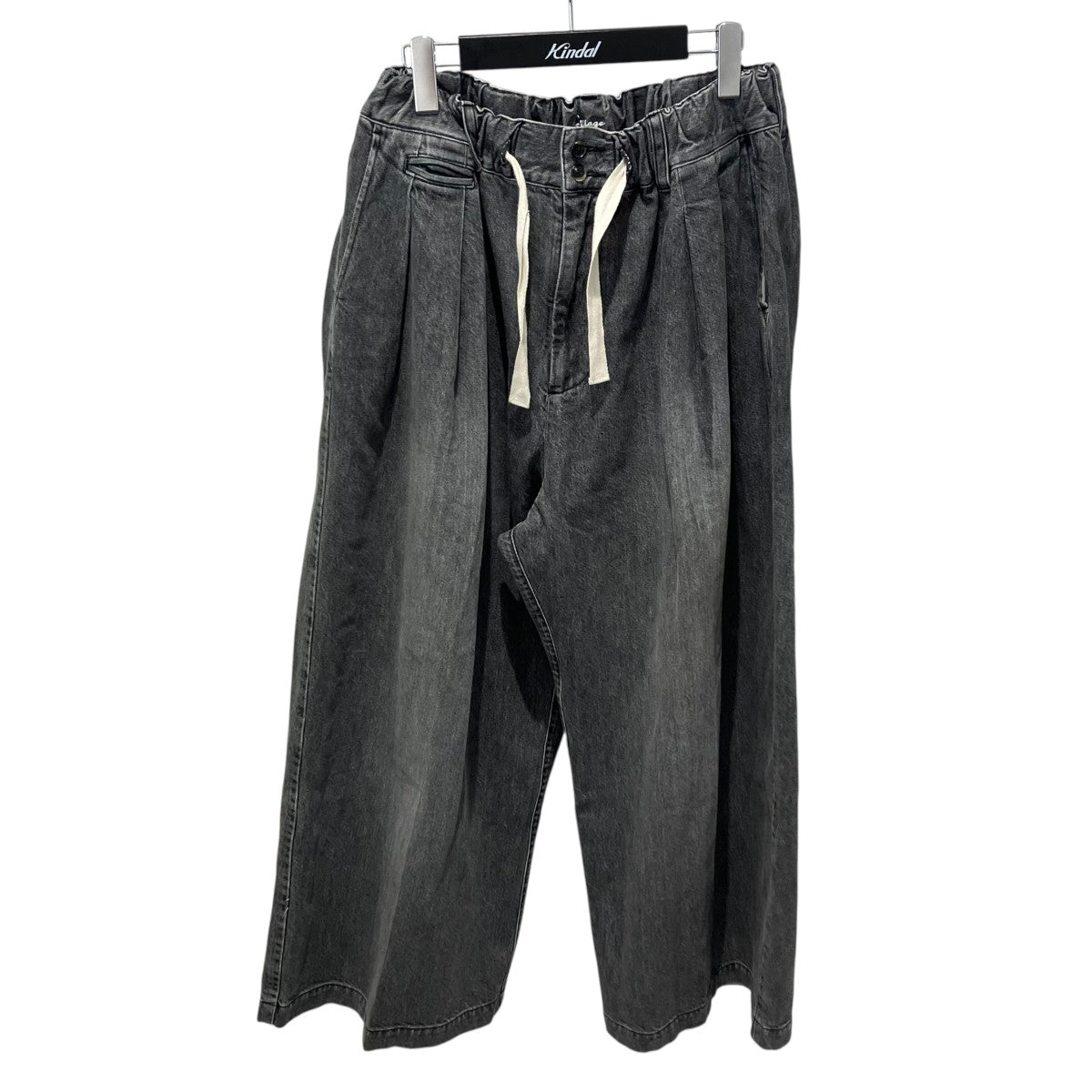 Sillage circular pants denim デニム 黒 Sillage Circular Pants, Denim Washed Black – Glasswing