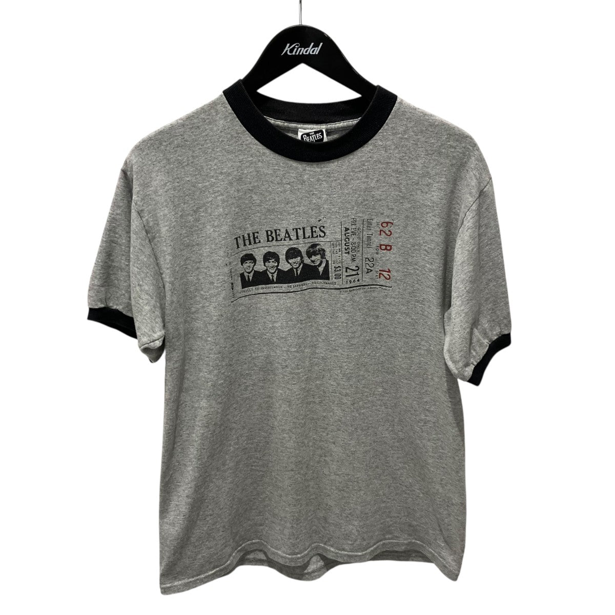 THE BEATLES(ザビートルズ) 00s りんごタグリンガーTシャツ グレー