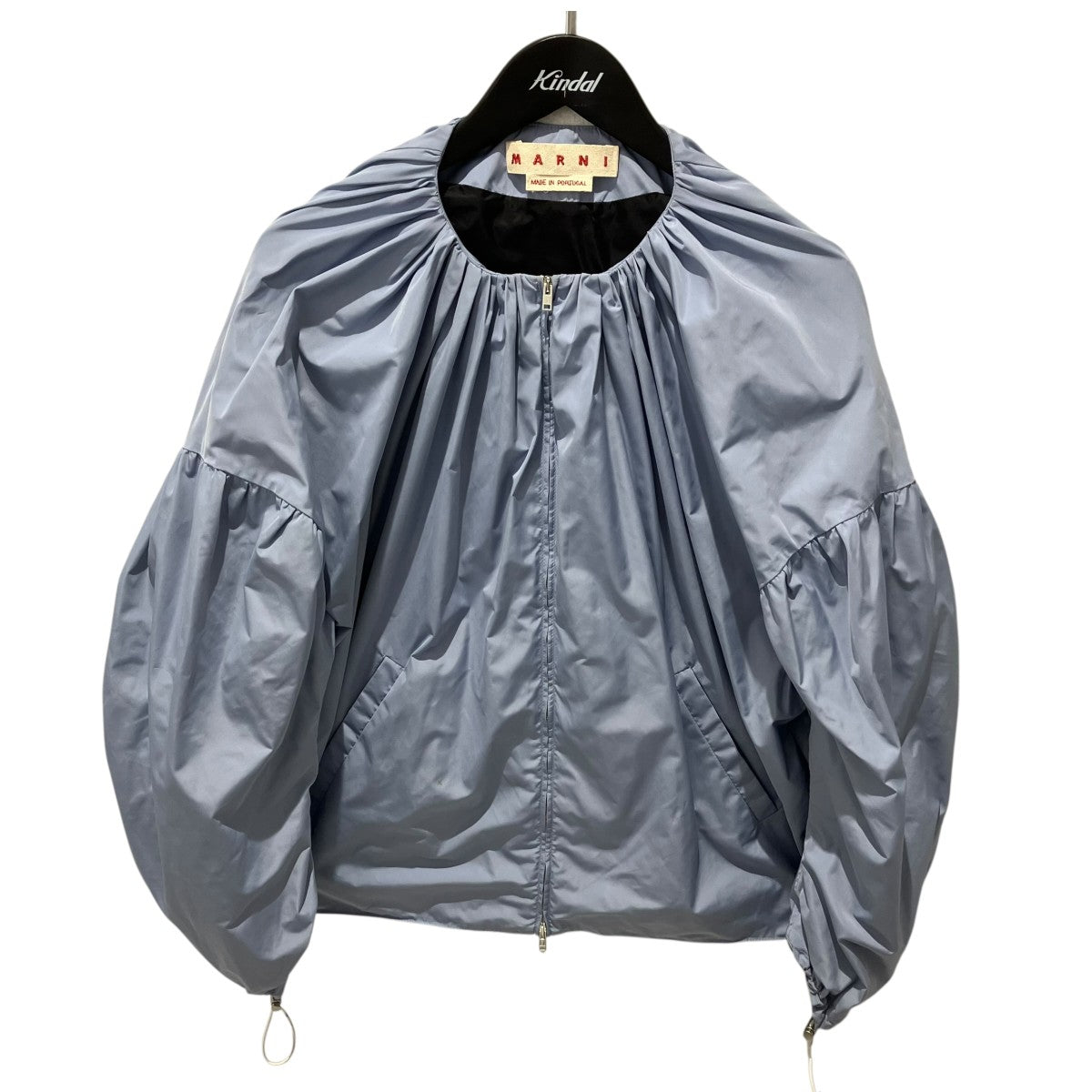 marni レザー　トラックジャケット Marni - Striped Nappa Leather Track Jacket - Black Marni
