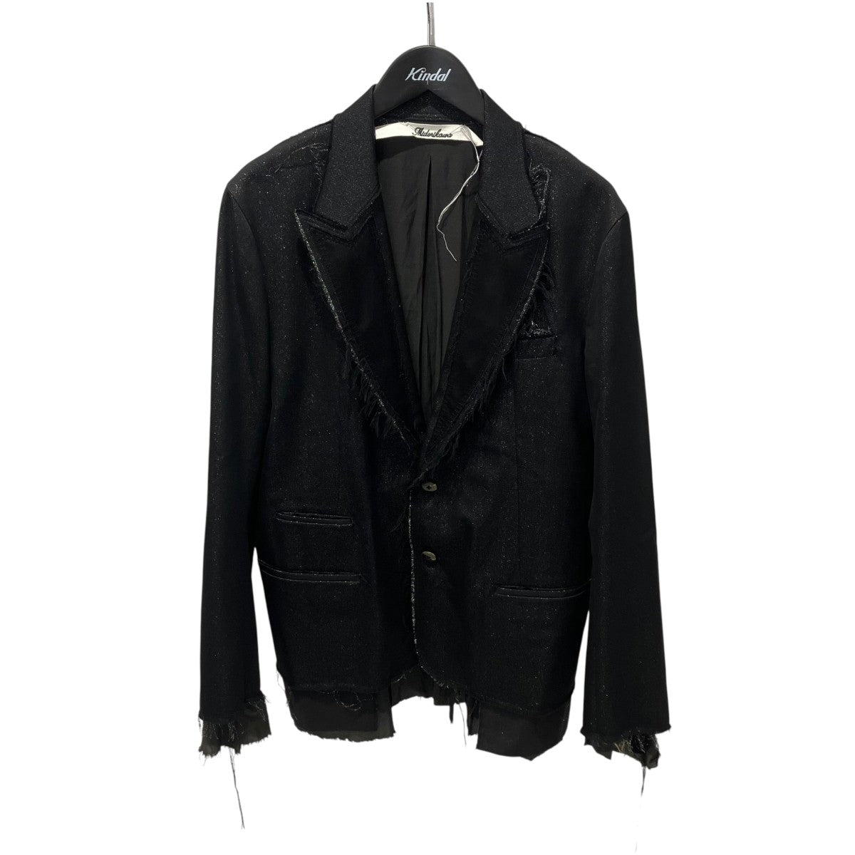 美品！ハイク カシミヤ混　テーラードジャケット ブラック HYKE シングル Midorikawa(ミドリカワ) MID20SS-JK06A single breathted jacket