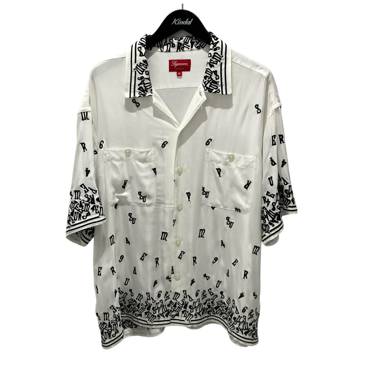 k*u様 シュプリーム　supreme 半袖シャツ　夜景ネオン　Mサイズ Supreme(シュプリーム) 23SSNouveau Embroidered S S Shirt半袖シャツ