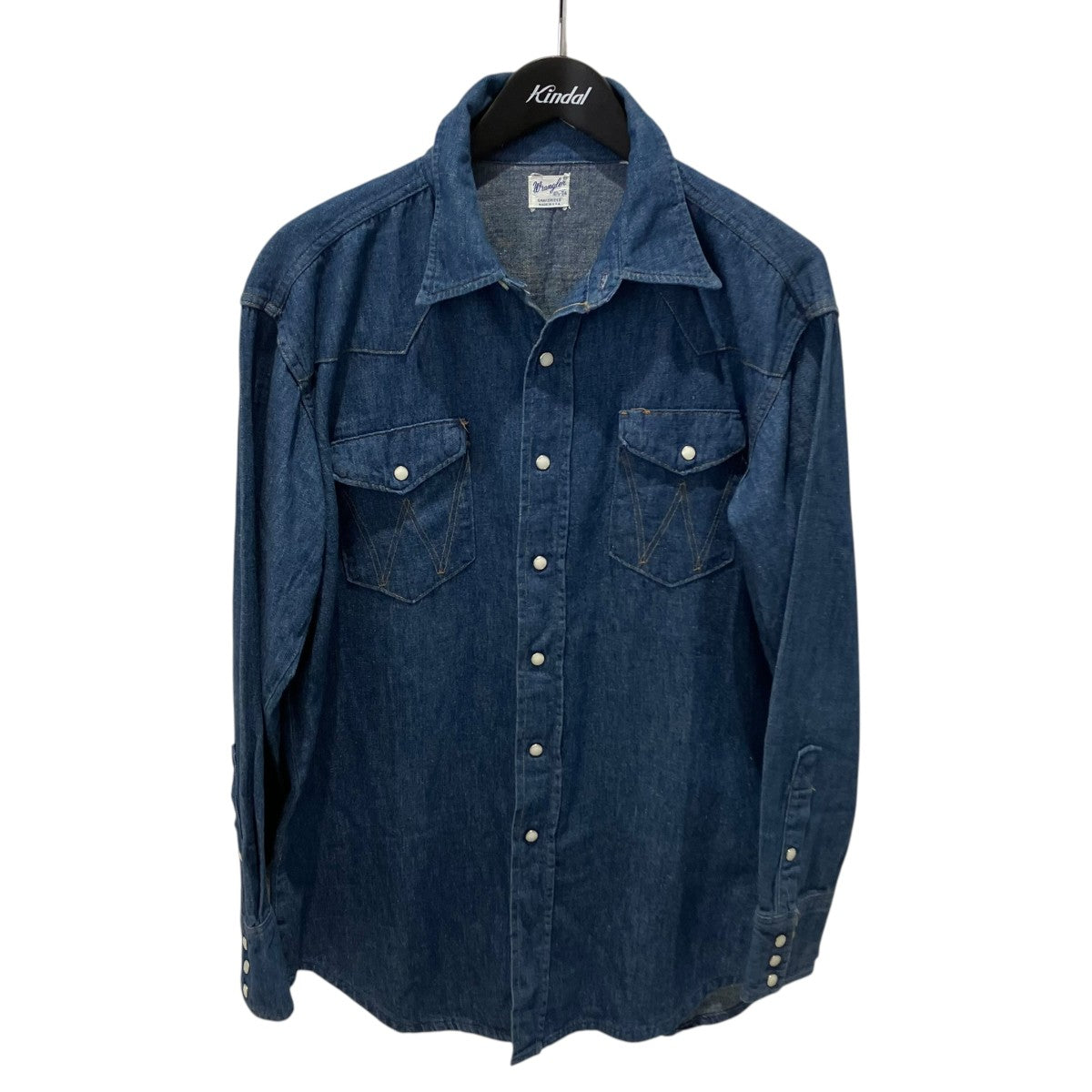 Wrangler(ラングラー) 60s-70s 白タグ デニムウエスタンシャツデニム