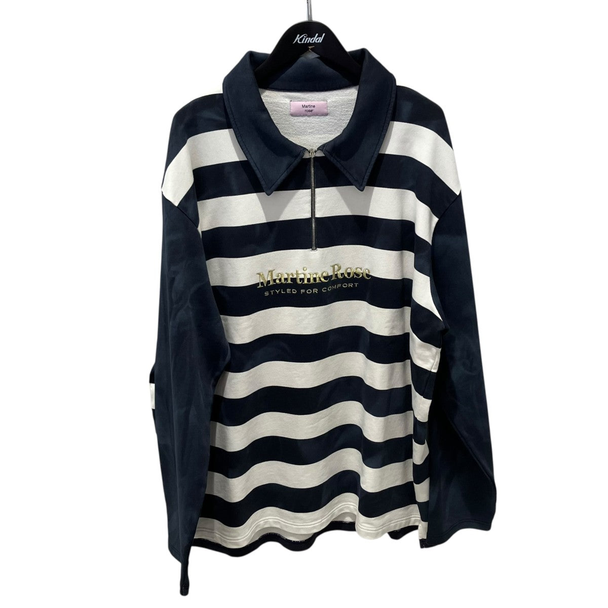 martine rose zip up polo ジップアップ　ポロ Martine Rose Zip Up Polo Blue/White Half Zips Martine Rose