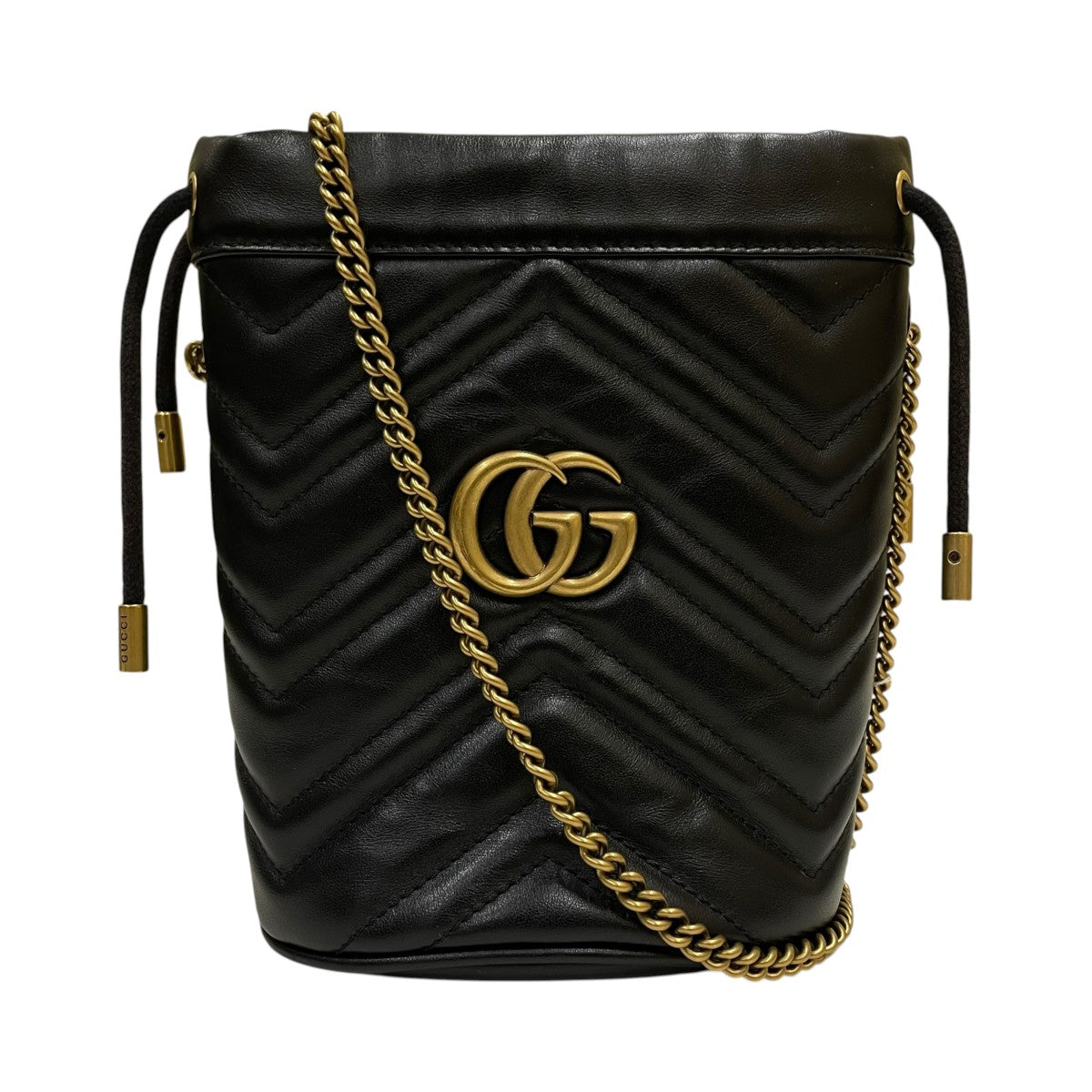 GUCCI(グッチ) GGマーモント ミニ バケットバッグキルティングレザー