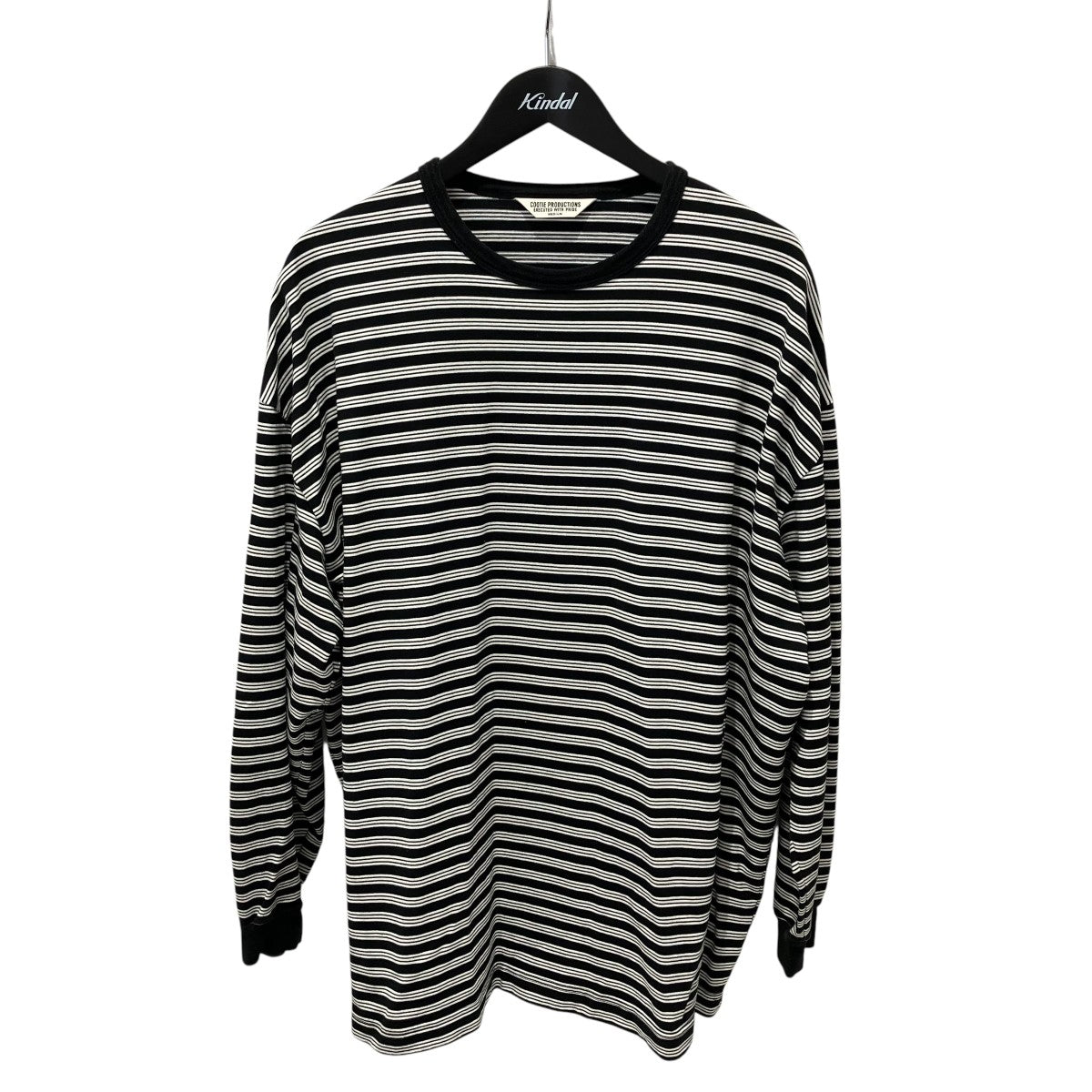COOTIE BORDER L/S TEE Sサイズ　新品 COOTIE(クーティー) BORDER L／S TEE長袖Tシャツ ホワイトブラック