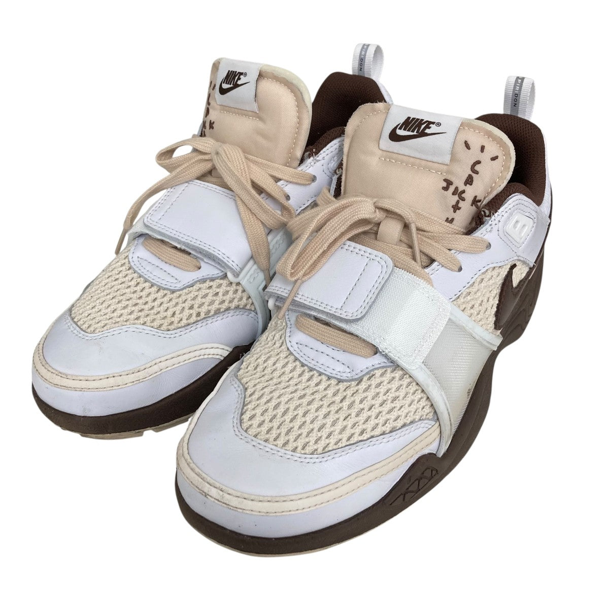 NIKE×TRAVIS SCOTT Zoom Field Jaxx White and Light Chocolate 