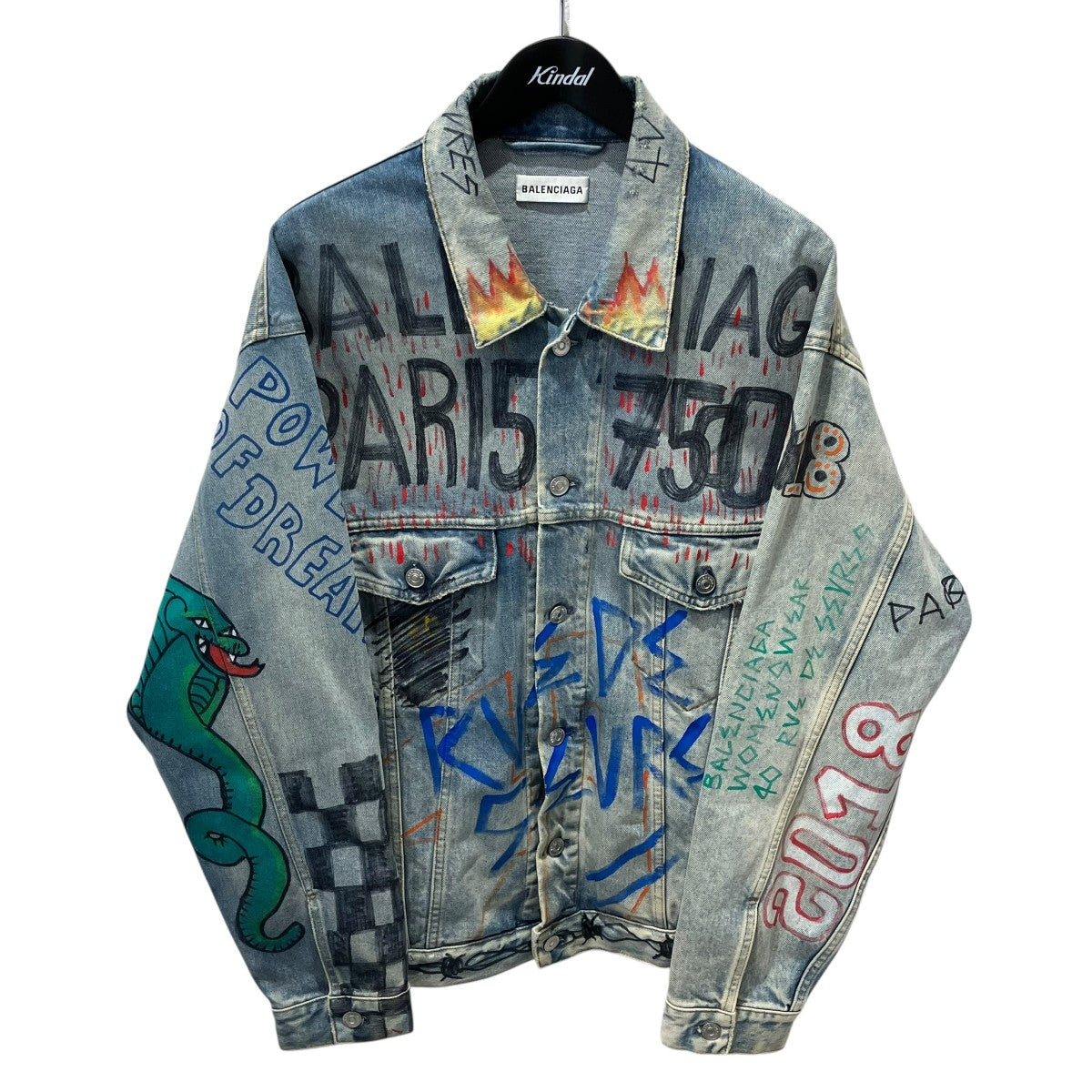 BALENCIAGA(バレンシアガ) 18AWグラフィティ オーバーサイズデニム 