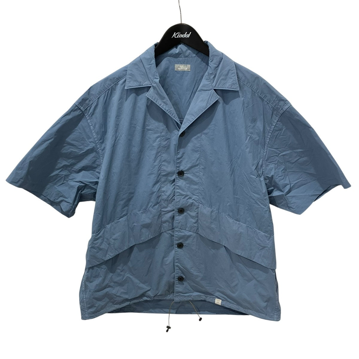 KOLOR(カラー) NYLON OVER DYE S／S SHIRT BLS半袖シャツ24SBM-G03132