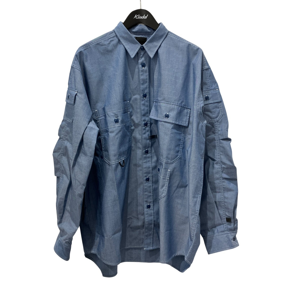 26SSTECH MULTI POCKET CHAMBRAY SHIRT L SシャンブレーシャツBE-84026