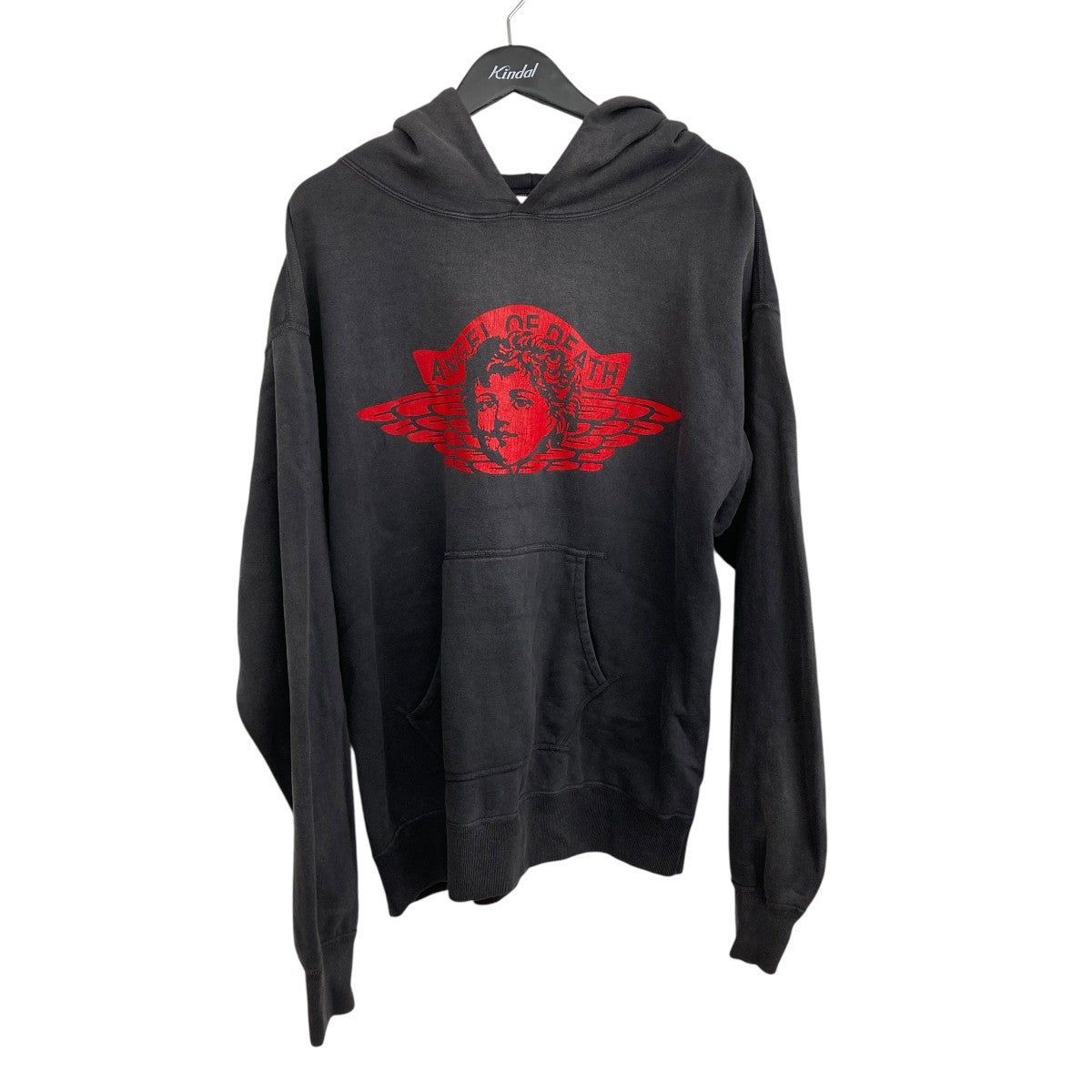 SAINT MICHAEL(セントマイケル) HOODIE ANGEL BLACKプルオーバ