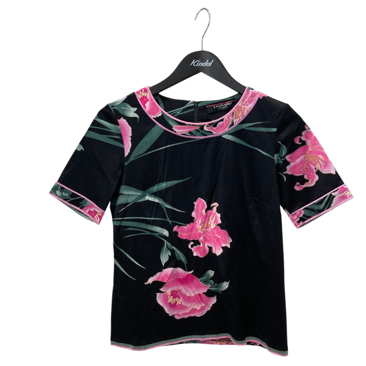 LEONARD PARIS 花柄 半袖 カットソー ピンク LEONARD PARIS(レオナール パリス) 半袖カットソー0399120 0399120