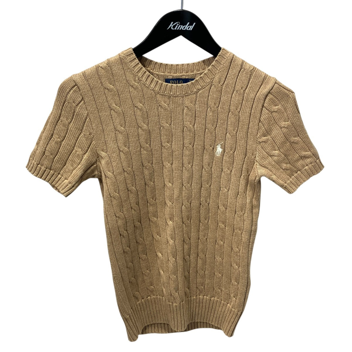 Cable-knit With Cotton半袖ニット