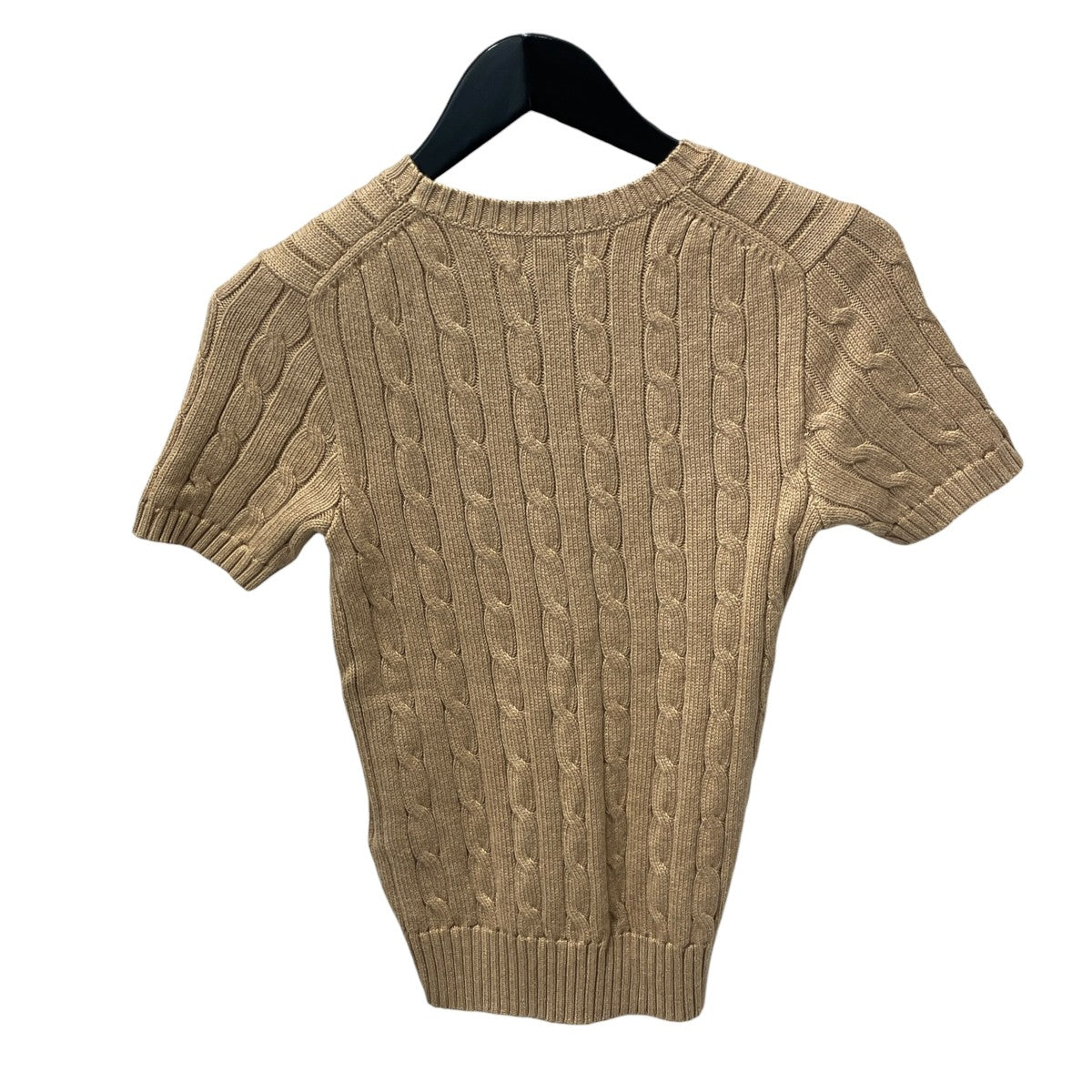 Cable-knit With Cotton半袖ニット