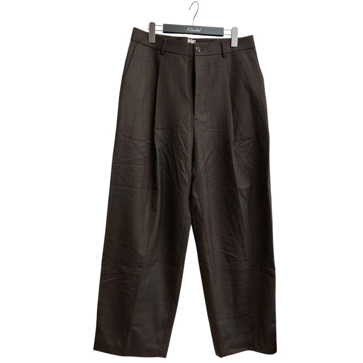 25AWMIDDLEWOOL DEEPTUCK TROUSERSスラックス25W-BIS-PT24M