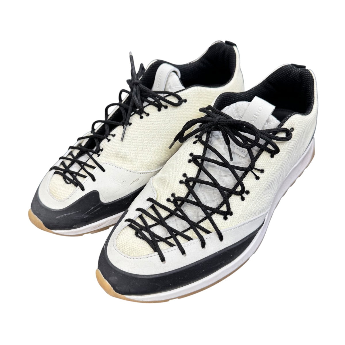 LEATHER COLORBLOCK PATTERN SNEAKERSレザースニーカー609891