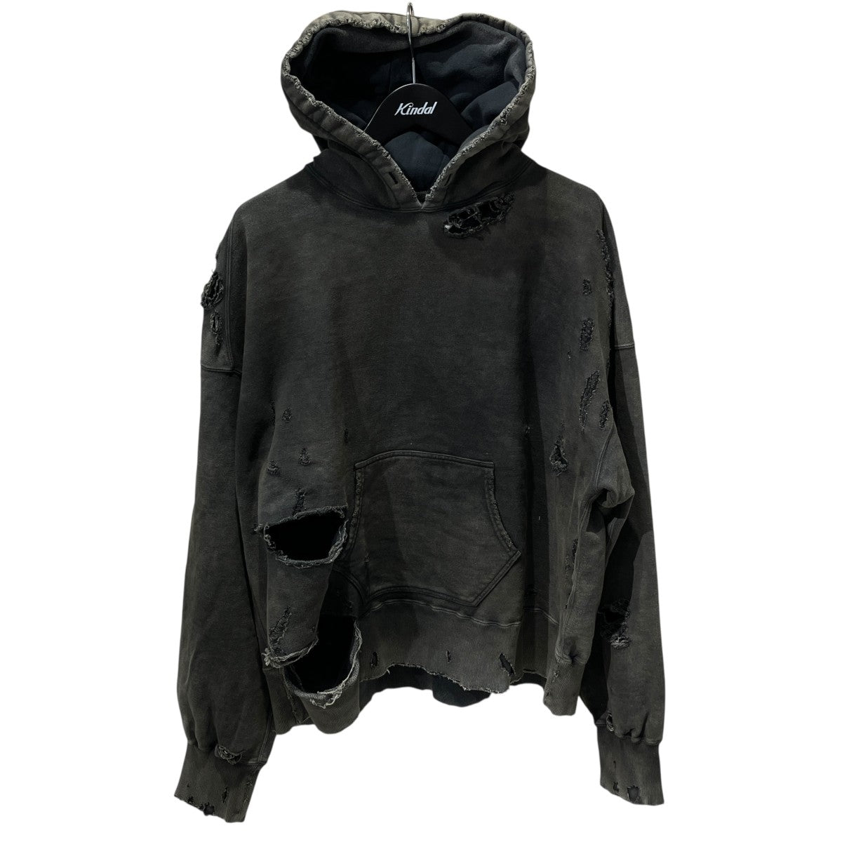 ANCELLM(アンセルム) 24AWAGING CRASH HOODIEダメージ加工パーカーANC