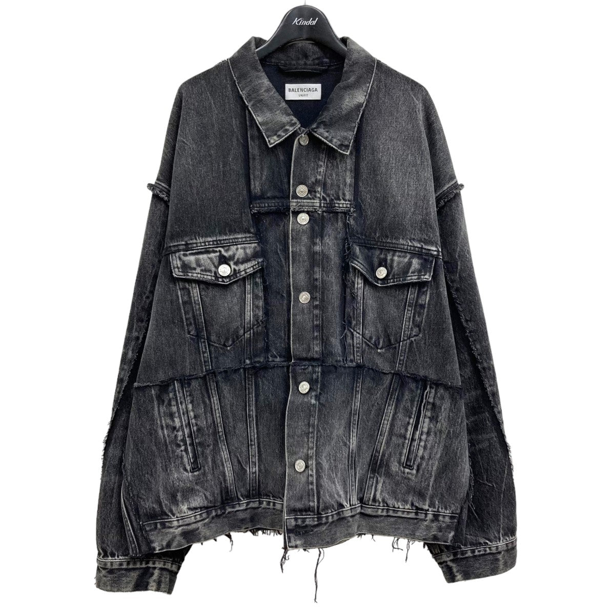 BALENCIAGA(バレンシアガ) 「CUTOUT DENIM JACKET」再構築カットアウトデニムジャケット 697779 ブラック サイズ  15｜【公式】カインドオルオンライン ブランド古着・中古通販【kindal】