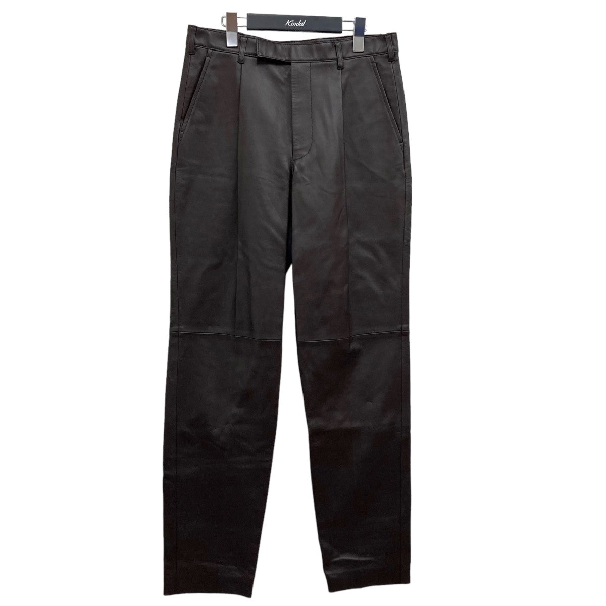 JOHN LAWRENCE SULLIVAN(ジョンローレンスサリバン) 2022AW 「Leather Tapered Trousers」  レザーパンツ 2B001-0522-35 ダークブラウン サイズ 15｜【公式】カインドオルオンライン ブランド古着・中古通販【kindal】