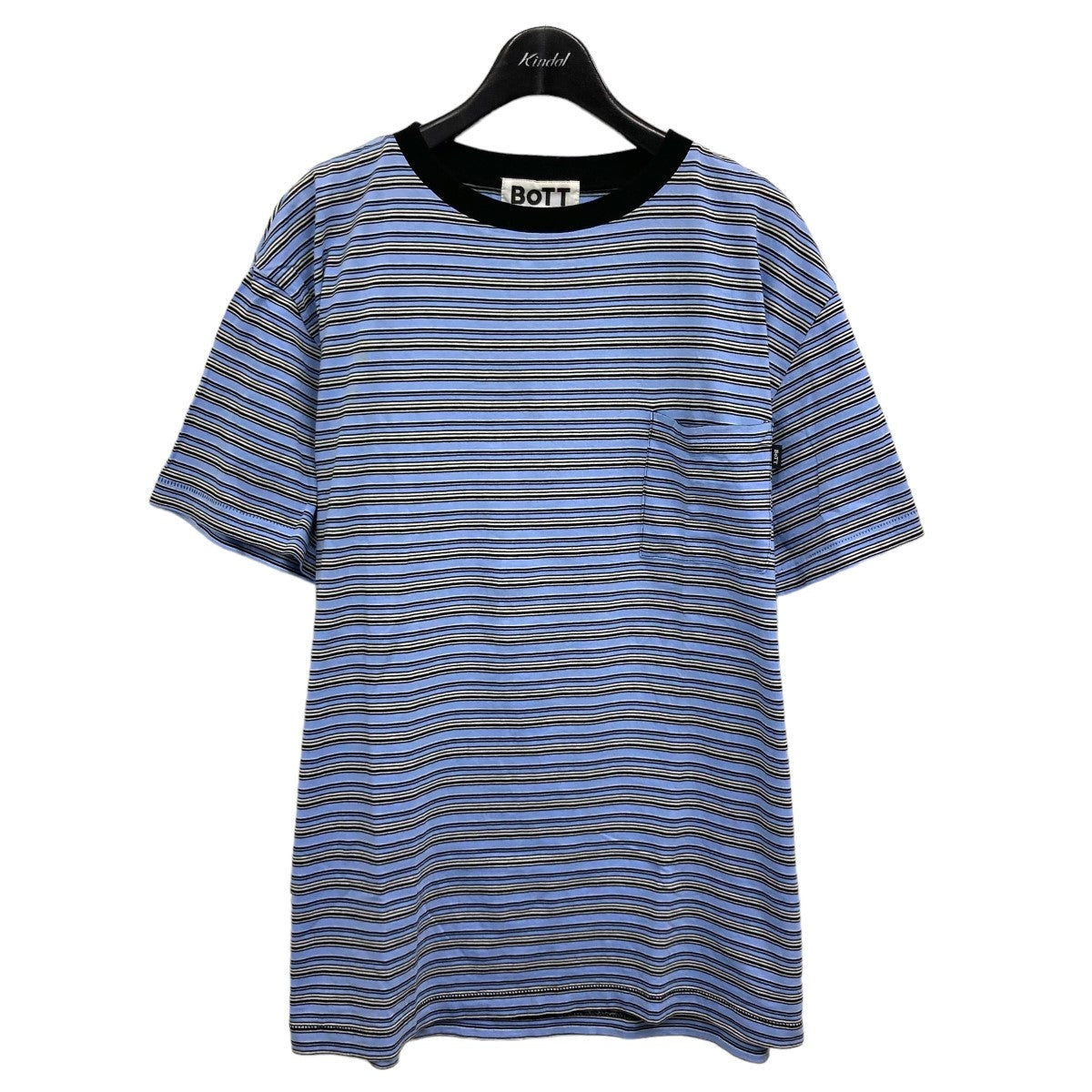 BoTT(ボット) 2022SS「Jacquard Border Tee」ボーダーポケットTシャツ 221BOTT02 ブルー×ホワイト サイズ  13｜【公式】カインドオルオンライン ブランド古着・中古通販【kindal】