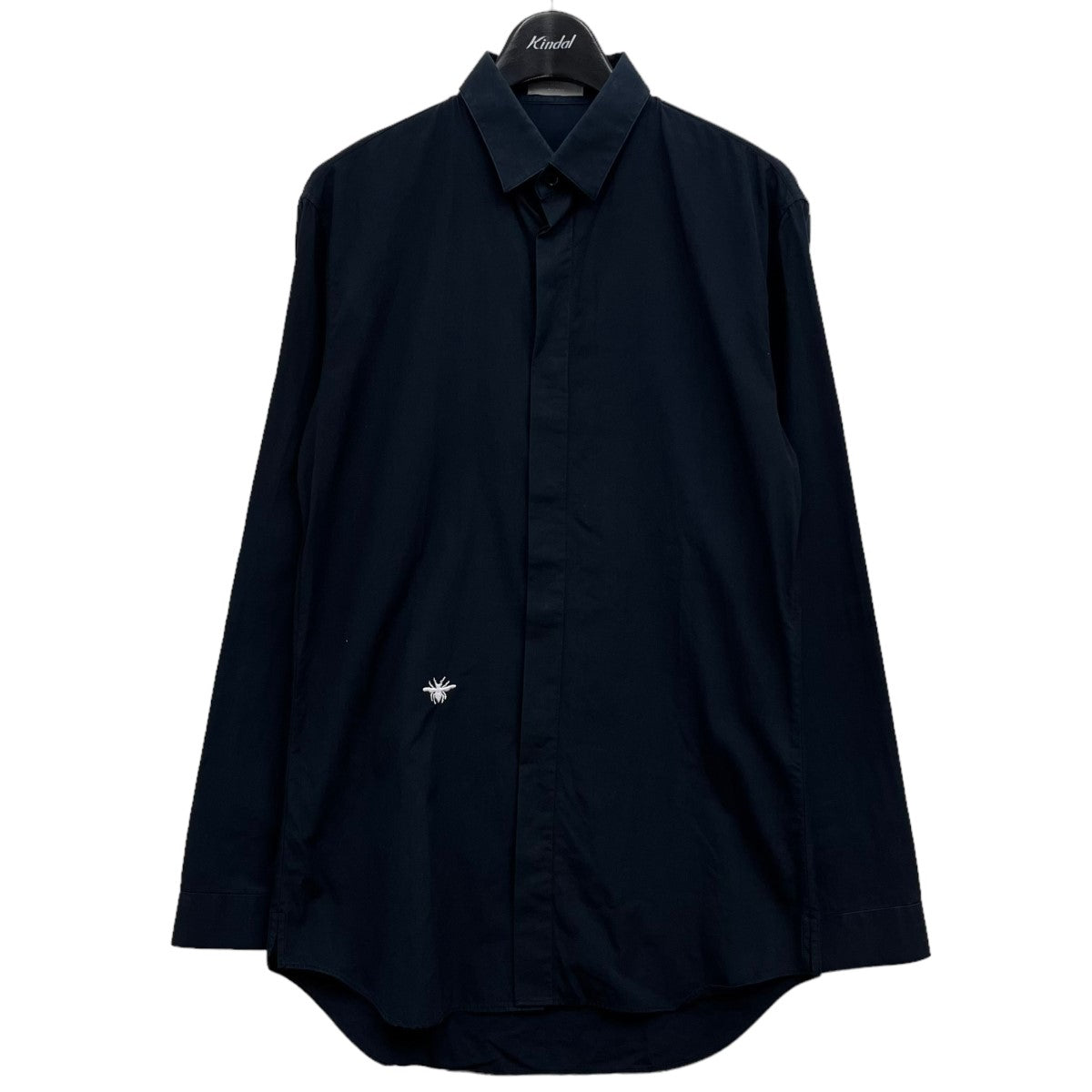 Dior Homme(ディオールオム) BEEエンブロイダリードレスシャツ 163C501B1581 ネイビー サイズ  13｜【公式】カインドオルオンライン ブランド古着・中古通販【kindal】