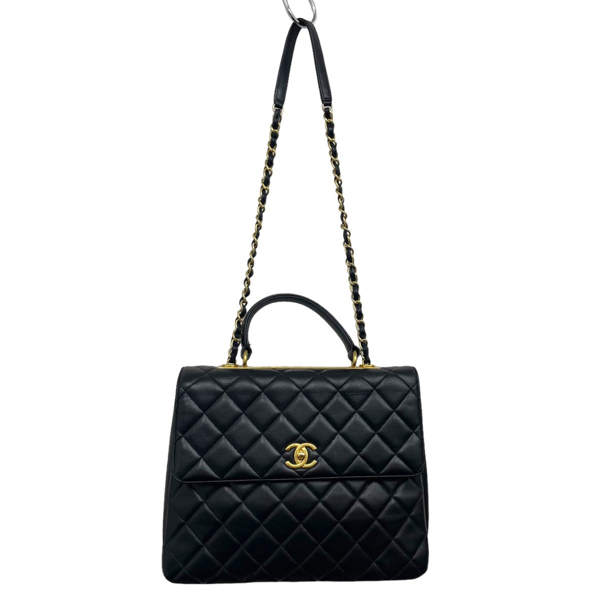 CHANEL(シャネル) ココハンドルレザーマトラッセチェーンバッグ 21443246 ブラック｜【公式】カインドオルオンライン  ブランド古着・中古通販【kindal】