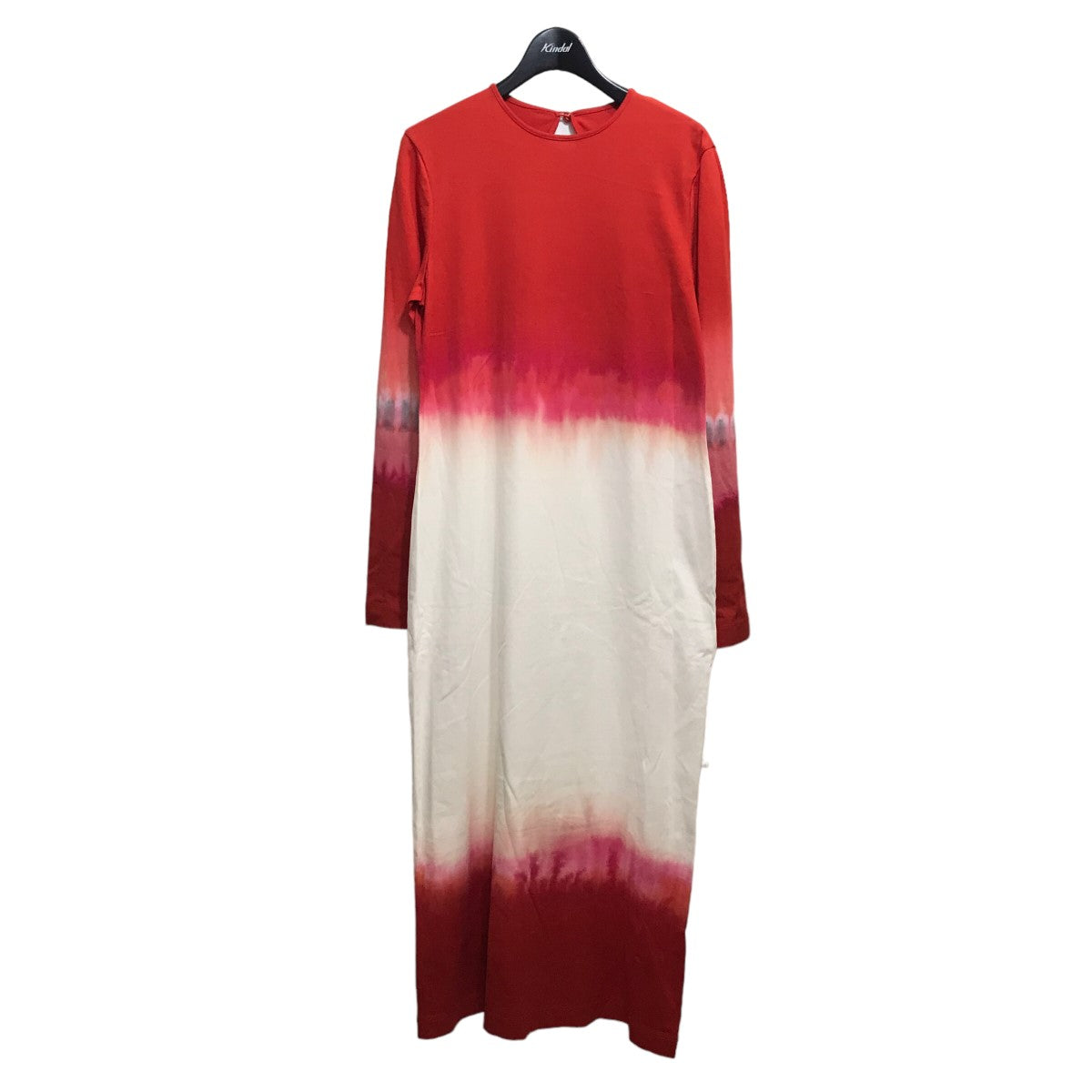 mame kurogouchi(マメ クロゴウチ) 「Shibori Tie dyed Cotton Jersey  Dress」コットンジャージードレス MM23PS-JS722 ホワイト×レッド サイズ 1｜【公式】カインドオルオンライン  ブランド古着・中古通販【kindal】