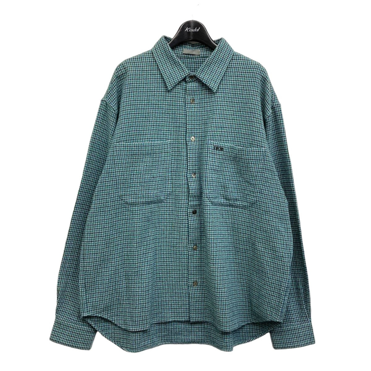 19,680円dior  胸刺繍チェックシャツ