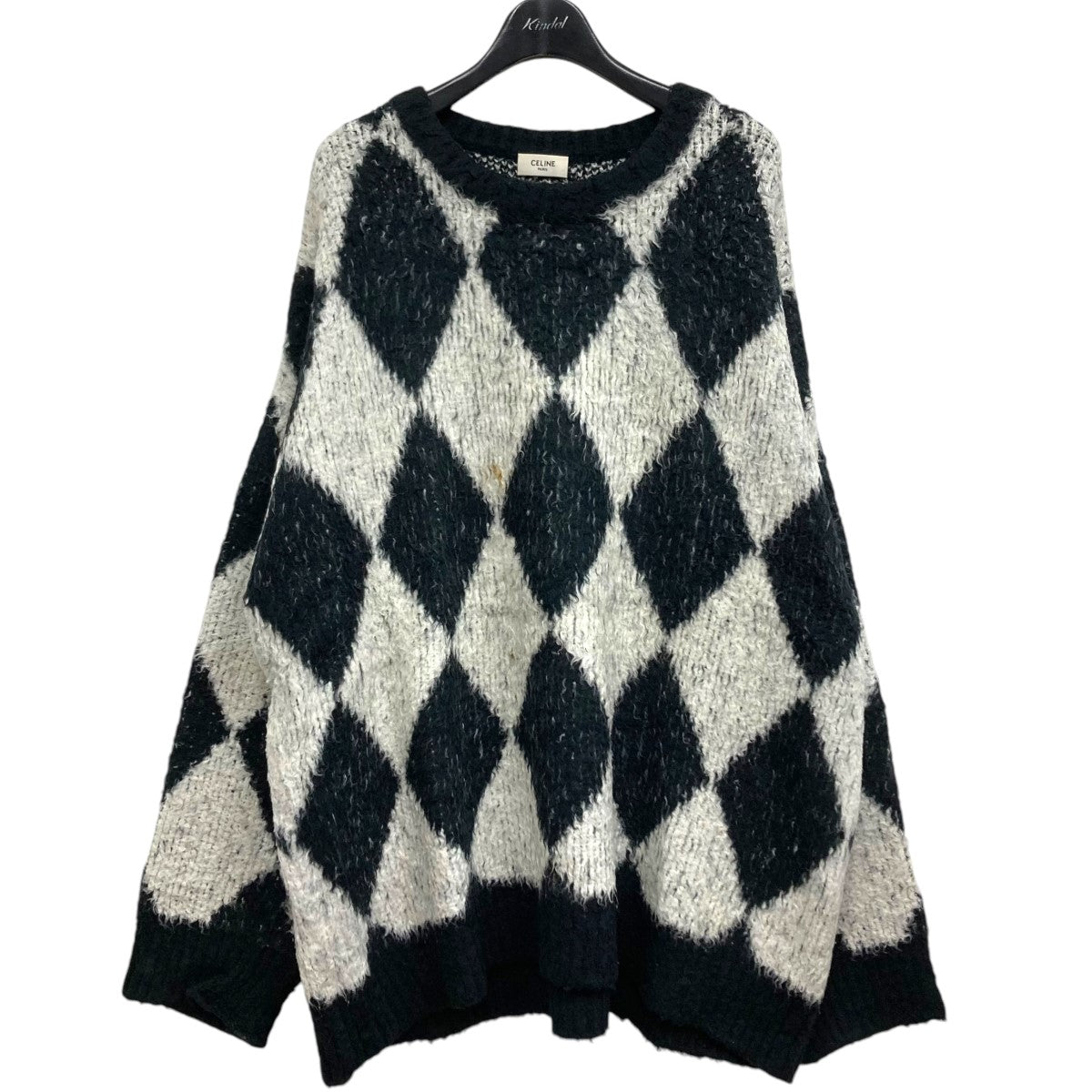 CELINE(セリーヌ) Boxy Surfer Sweater サーフスタイルボクシーセーター 2AF46974T ブラック×ホワイト サイズ  M｜【公式】カインドオルオンライン ブランド古着・中古通販【kindal】