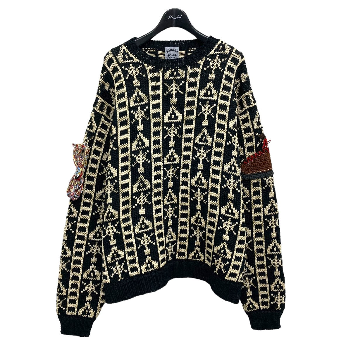 SUNSEA サンシー 27th REBUFFAT SWEATER ニット 2 ブラック ベージュ ...