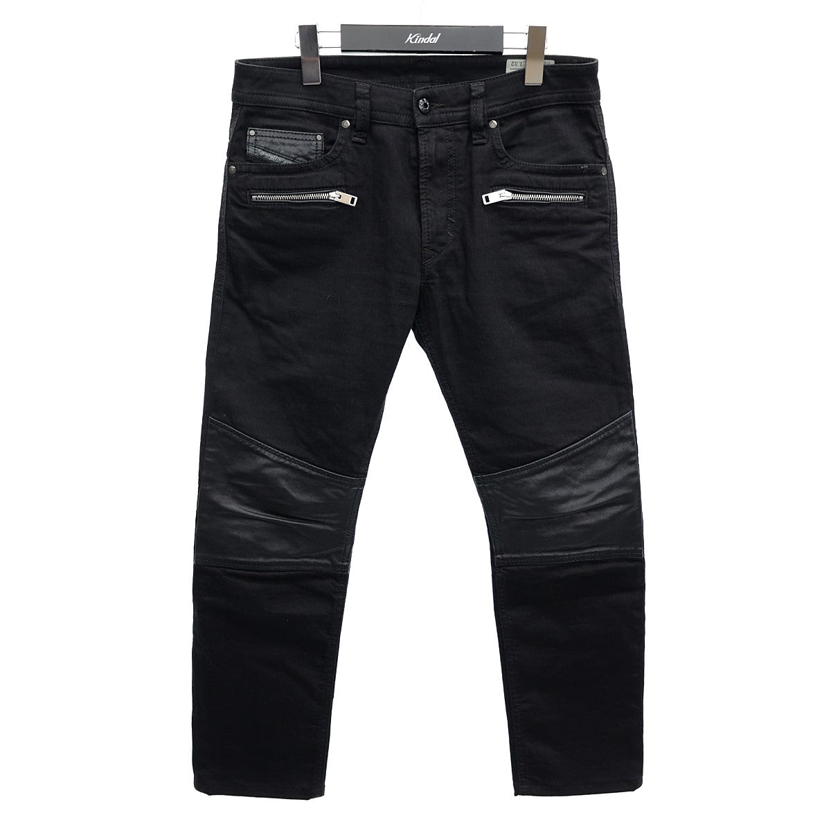 DIESEL(ディーゼル) THAVAR SPレザー切替デニムパンツ00T0010886Z 00T0010886Z ブラック サイズ  S｜【公式】カインドオルオンライン ブランド古着・中古通販【kindal】