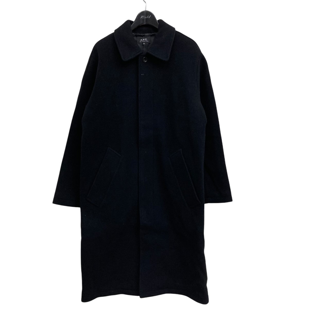 A．P．C．(アーペーセー) ウールステンカラーコート 24168-1-25051 ブラック サイズ XS｜【公式】カインドオルオンライン  ブランド古着・中古通販【kindal】