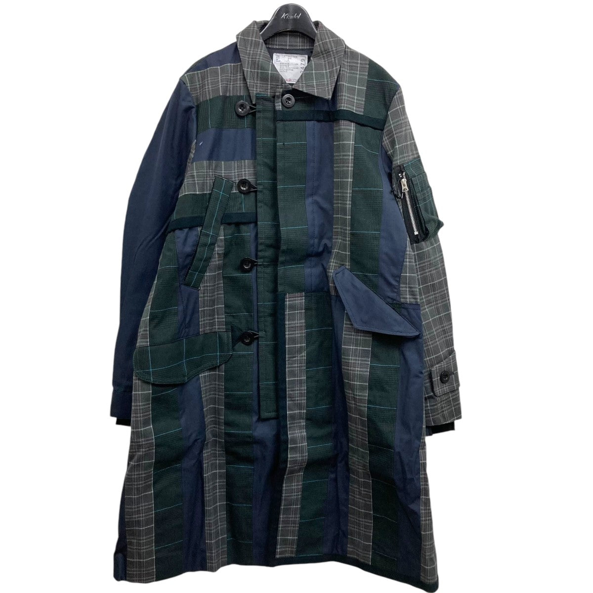 sacai(サカイ) パッチワークコート 21-02479M グレー サイズ 2｜【公式】カインドオルオンライン ブランド古着・中古通販【kindal】