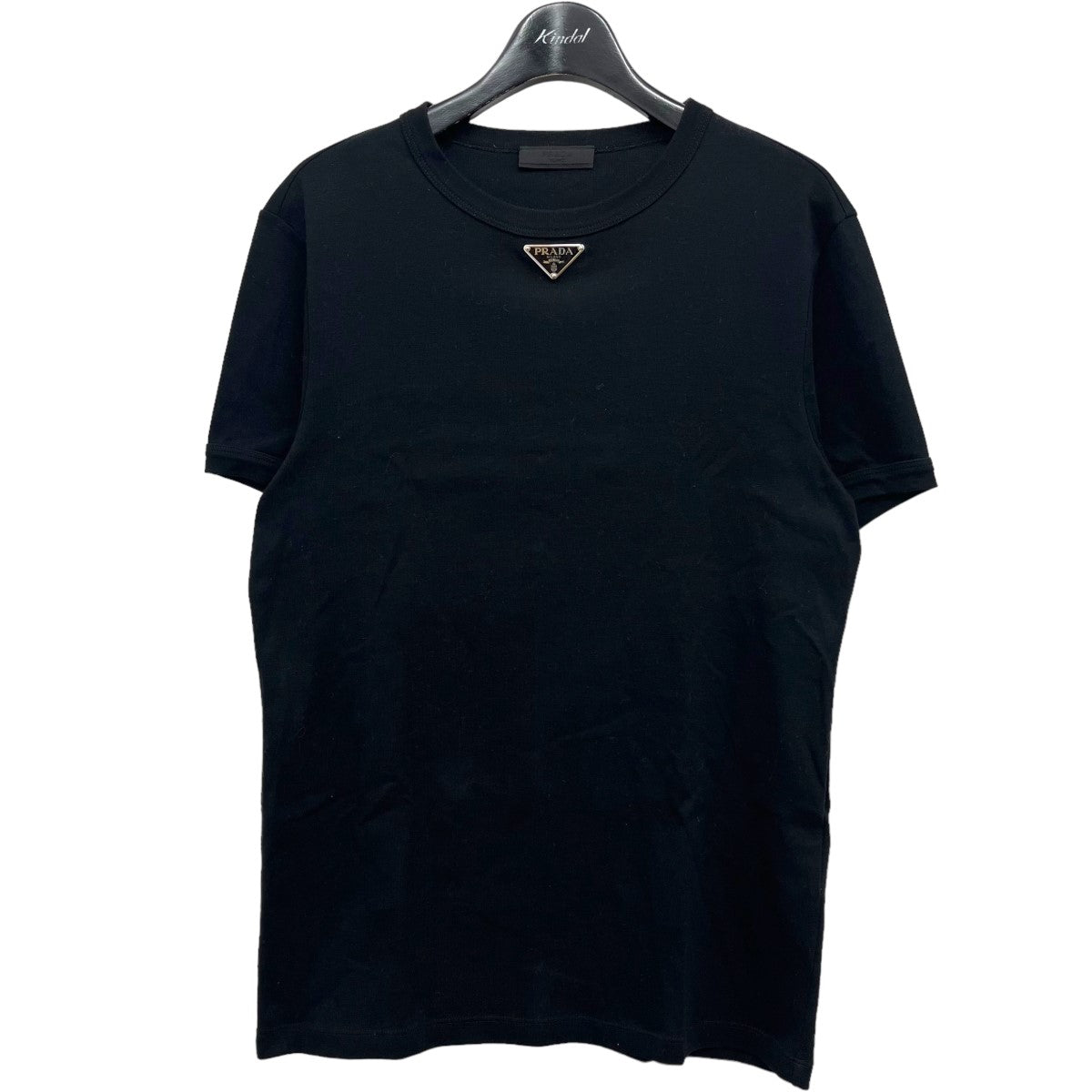 PRADA(プラダ) 三角プレート付きTシャツ UJN824 ブラック サイズ XS｜【公式】カインドオルオンライン  ブランド古着・中古通販【kindal】