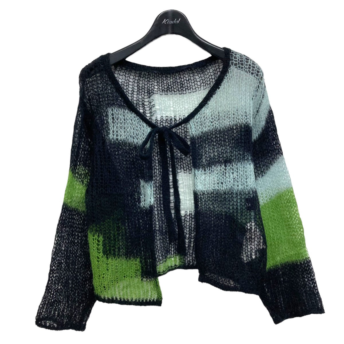 soduk(スドーク) 22SS patchwork knit cardigan パッチワークニットカーディガン 0422010508  ブラック×ブルー サイズ -｜【公式】カインドオルオンライン ブランド古着・中古通販【kindal】