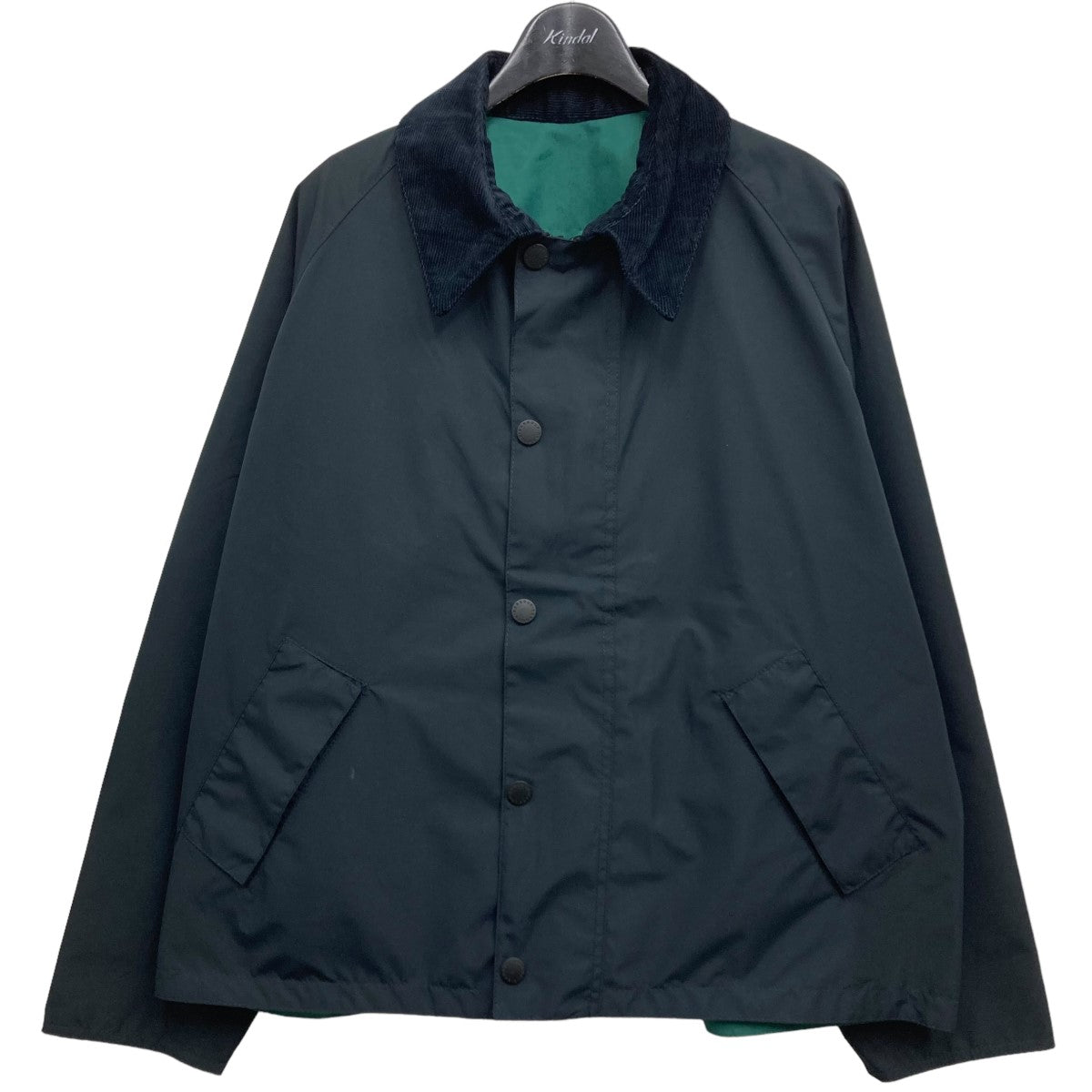 Barbour(バーブァー) for ADAM ET ROPE EX TRANSPORT REVERSIBLE BLOUSON リバーシブルジャケット  241MCA1001 ブラック×グリーン サイズ 38｜【公式】カインドオルオンライン ブランド古着・中古通販【kindal】